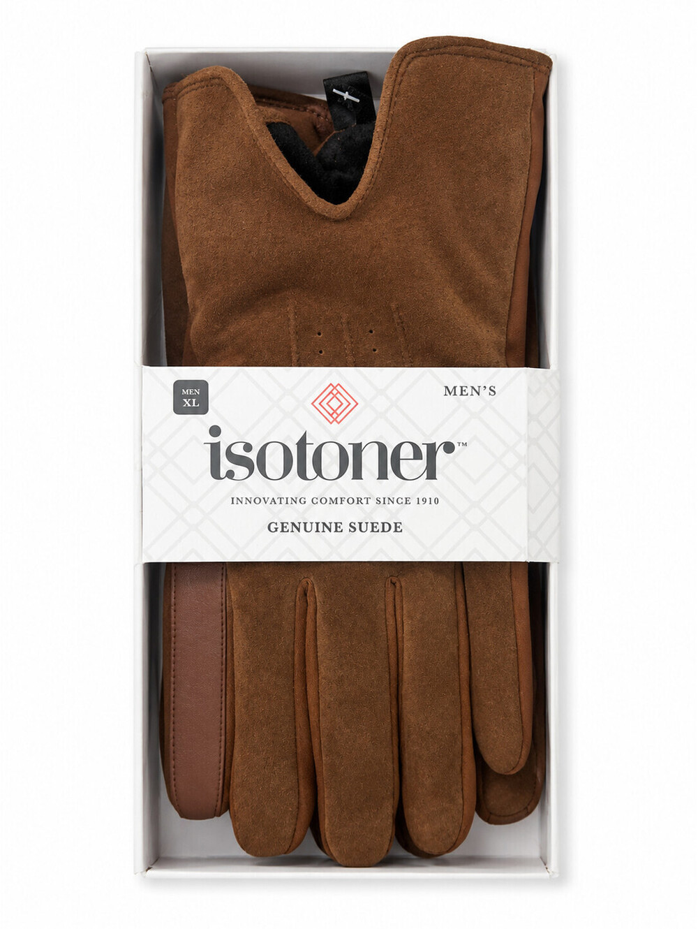 Isotoner Genuine Suede Cognac Brown Men's Sz XL